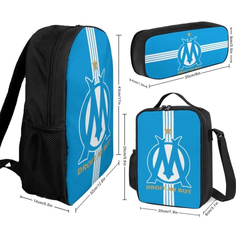 Olympique De Marseille Student Schulranzen Lunchbag Stifttasche Kombination
