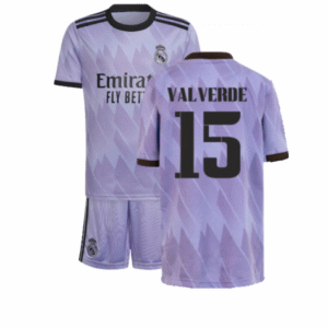 Real Madrid Federico Valverde 15 Auswärtstrikot Kinder Mini Kit 2022-2023