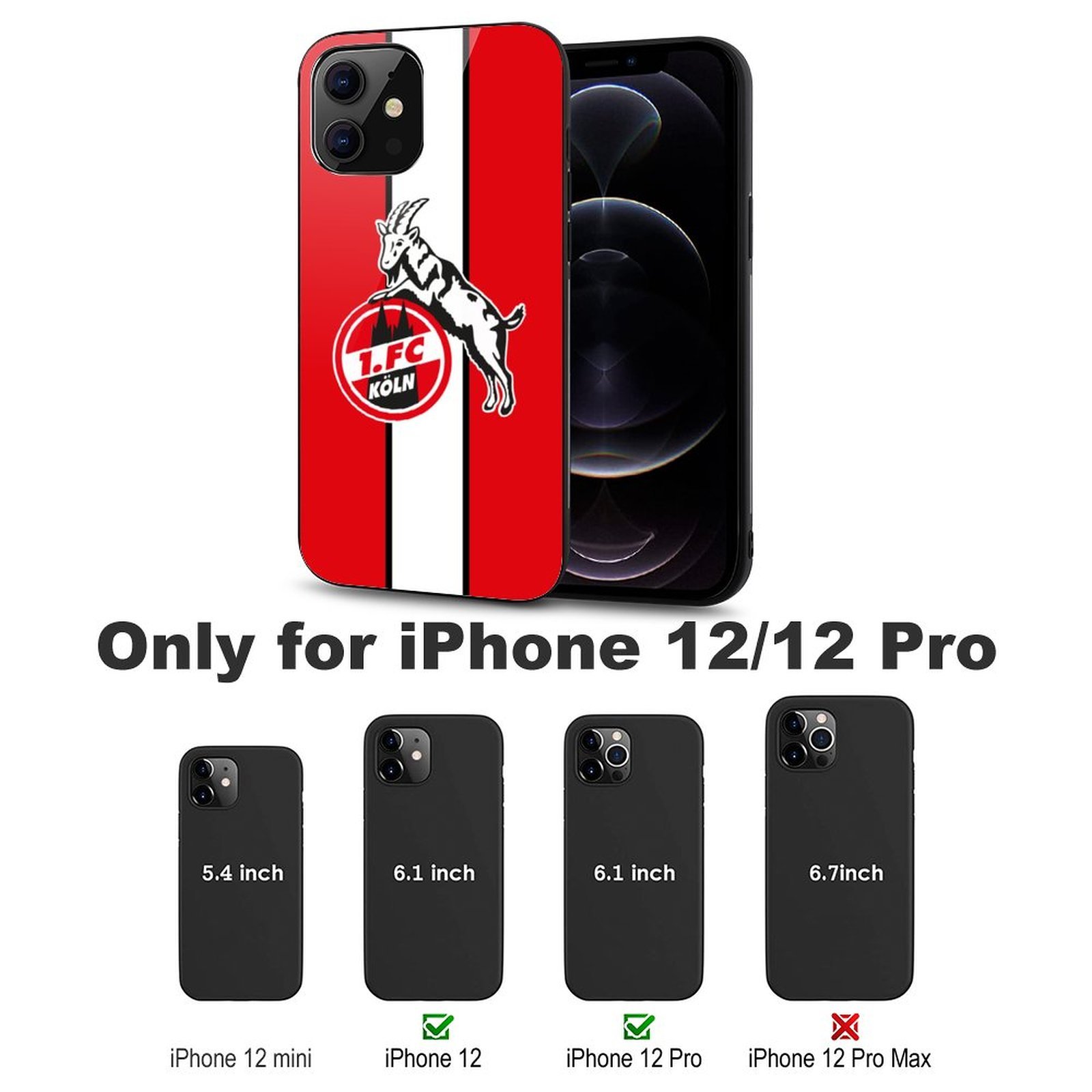 FC Köln Stoßfest Glaskasten Handyhüllen & Cover Für IPhone 12 FC Köln Stoßfest Glaskasten Handyhüllen & Cover Für IPhone 12