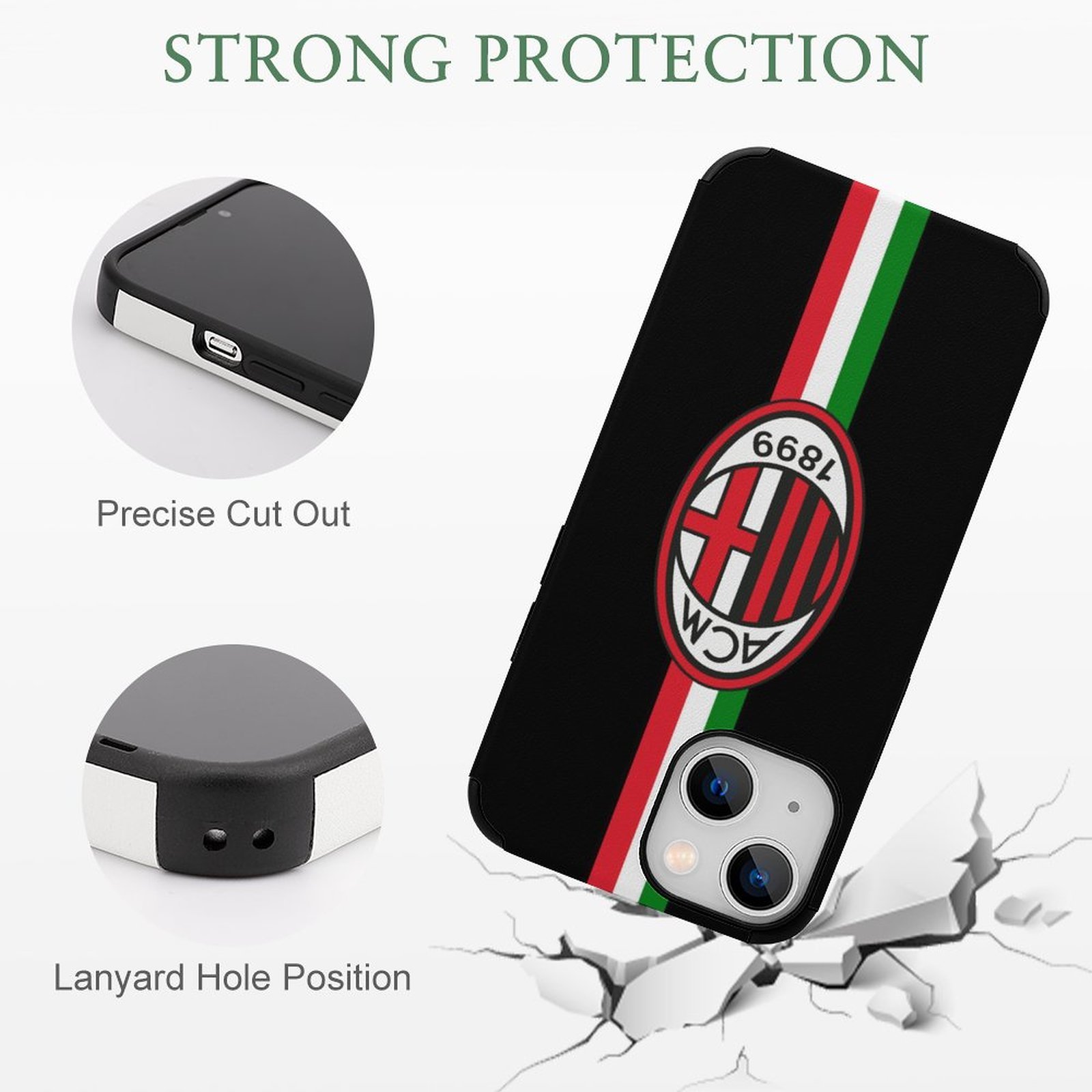 AC Mailand Stoßfest Und Schützend Handyhüllen & Cover Für IPhone 13 AC Mailand Stoßfest Und Schützend Handyhüllen & Cover Für IPhone 13