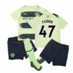 Man City Phil Foden 47 Kinder Third Trikot Mini Kit 2022-2023