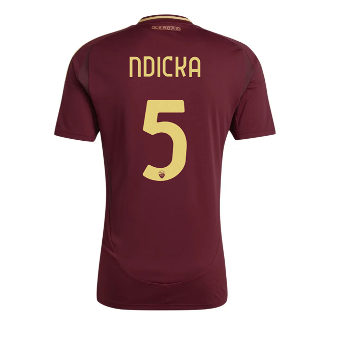 AS Rom Evan N'Dicka 5 Home Trikot 2024-2025 AS Rom Evan N'Dicka 5 Home Trikot 2024-2025