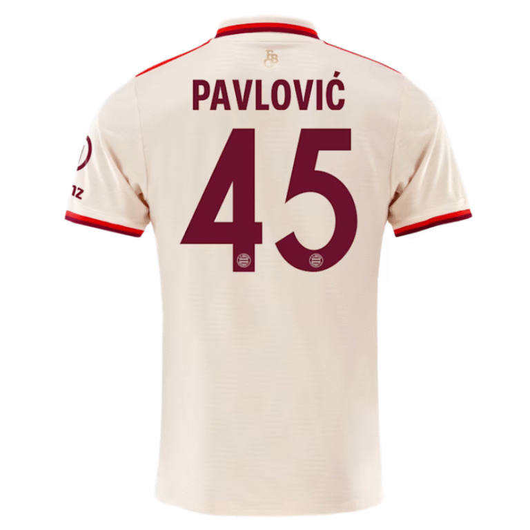 FC Bayern München Aleksandar Pavlović 45 Third Trikot 2024-2025