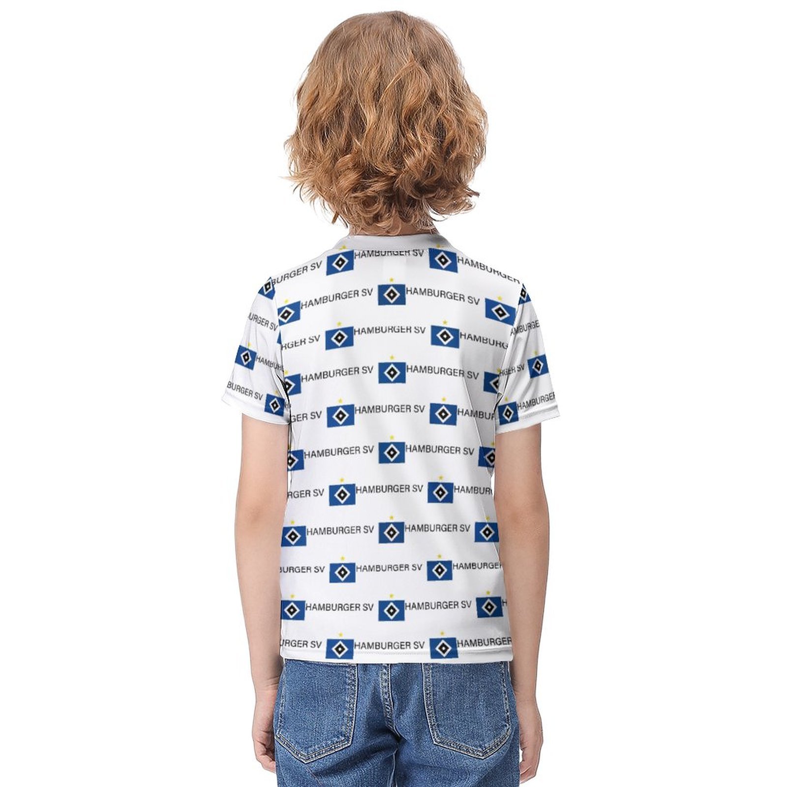 Hamburger SV Jungen Mädchen Kurzarm 3D-Druck T-Shirt Rundhals-Sommerhemd Tops Hamburger SV Jungen Mädchen Kurzarm 3D-Druck T-Shirt Rundhals-Sommerhemd Tops