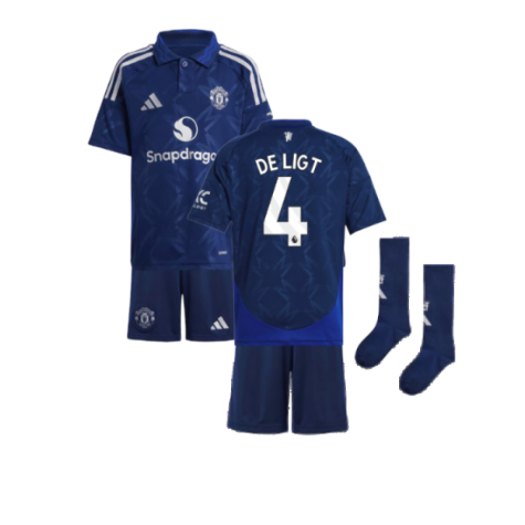 Manchester United Matthijs de Ligt 4 Auswärtstrikot Kinder Mini Kit 2024-2025