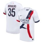 Paris Saint-Germain Lucas Beraldo 35 Away Trikot 2024-2025