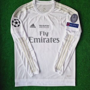 Real Madrid Cristiano Ronaldo 7 Retro Langarm Home Trikot 2015-2016