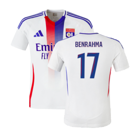 Olympique Lyonnais Said Benrahma 17 Home Trikot 2024-2025 Olympique Lyonnais Said Benrahma 17 Home Trikot 2024-2025