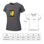 Kamerun Damen Kurzarm Rundhals T-Shirt Casual Sommer Tops
