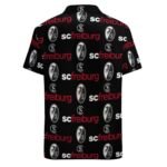 SC Freiburg Kurzärmelige Herrenhemden, Passform Sommer Kurzarm Casual Button-Down Hemden