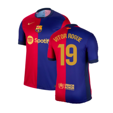 FC Barcelona Vitor Roque 19 Home Trikot 2024-2025