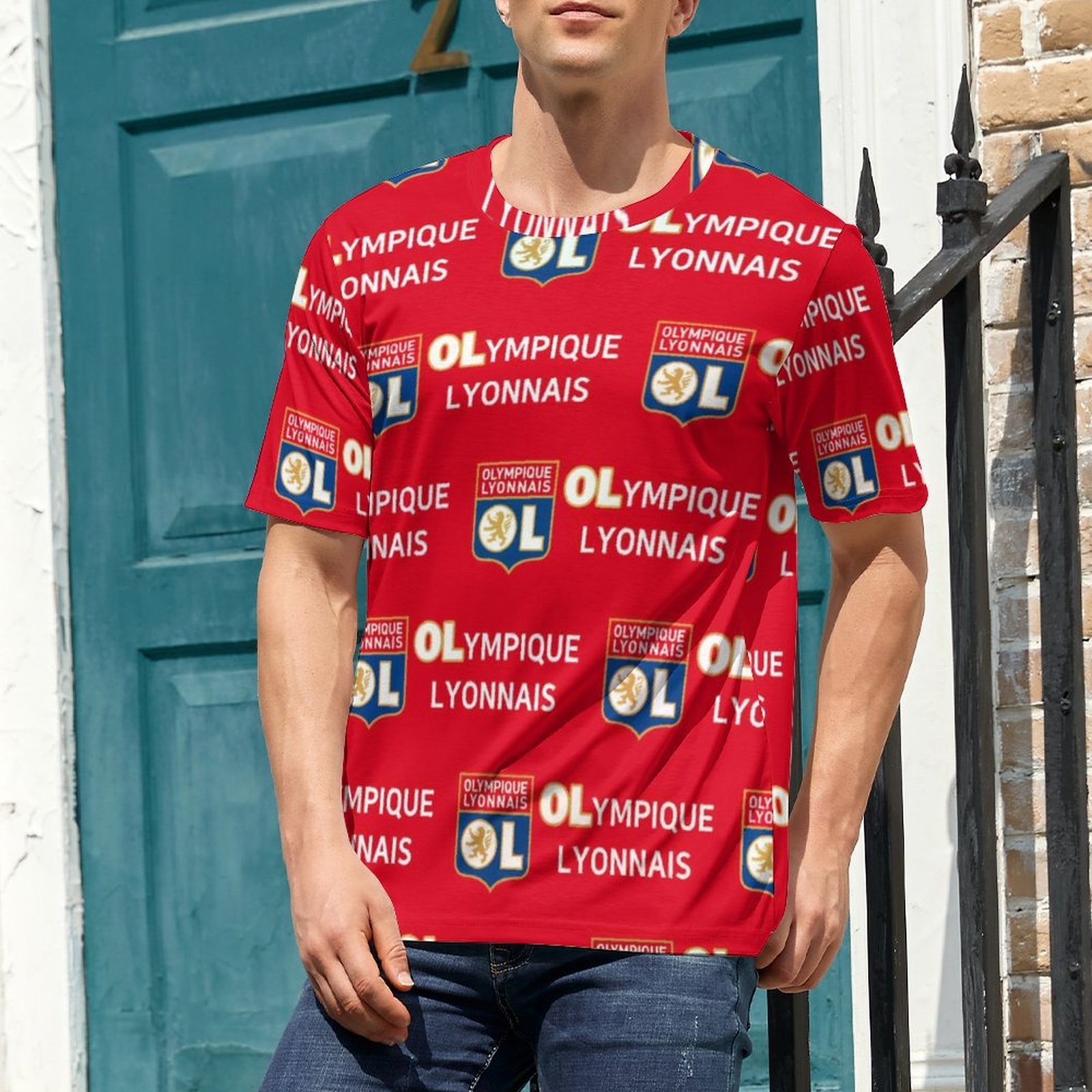 Olympique Lyonnais Unisex 3D Vollständig Druck Kurzarm T-Shirts Beiläufige Tee Tops Olympique Lyonnais Unisex 3D Vollständig Druck Kurzarm T-Shirts Beiläufige Tee Tops