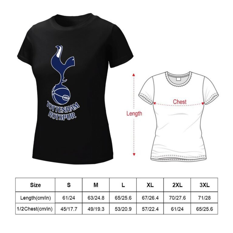 Tottenham Hotspur Damen Kurzarm Rundhals T-Shirt Casual Sommer Tops