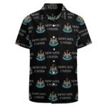 Newcastle United Kurzärmelige Herrenhemden, Passform Sommer Kurzarm Casual Button-Down Hemden