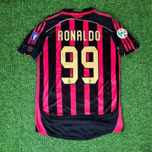 AC Mailand Ronaldo 99 Retro Home Trikot 2006-2007