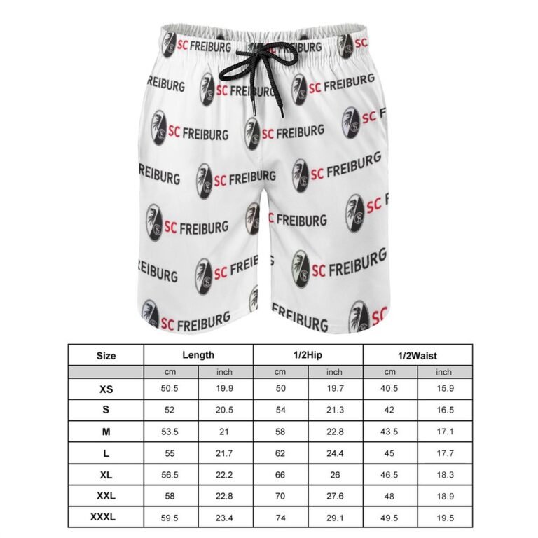 SC Freiburg Herren Badehose Schnelltrocknende Strandshorts Mit Tasche Kordelzug Shorts