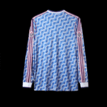 Manchester United Retro Langarm Away Trikot 1990-1992 - Blau