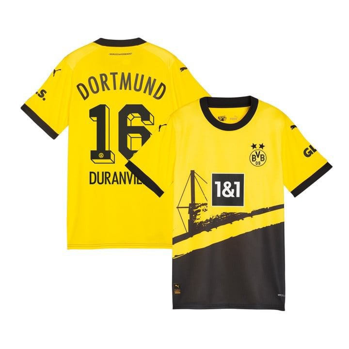 Borussia Dortmund Julien Duranville 16 Home Trikot 2023-2024