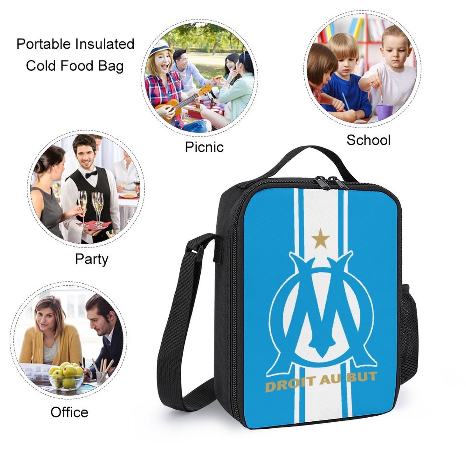 Olympique De Marseille Student Schulranzen Lunchbag Stifttasche Kombination Olympique De Marseille Student Schulranzen Lunchbag Stifttasche Kombination