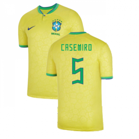 Brasilien Casemiro 5 Home Trikot WM 2022 Brasilien Casemiro 5 Home Trikot WM 2022