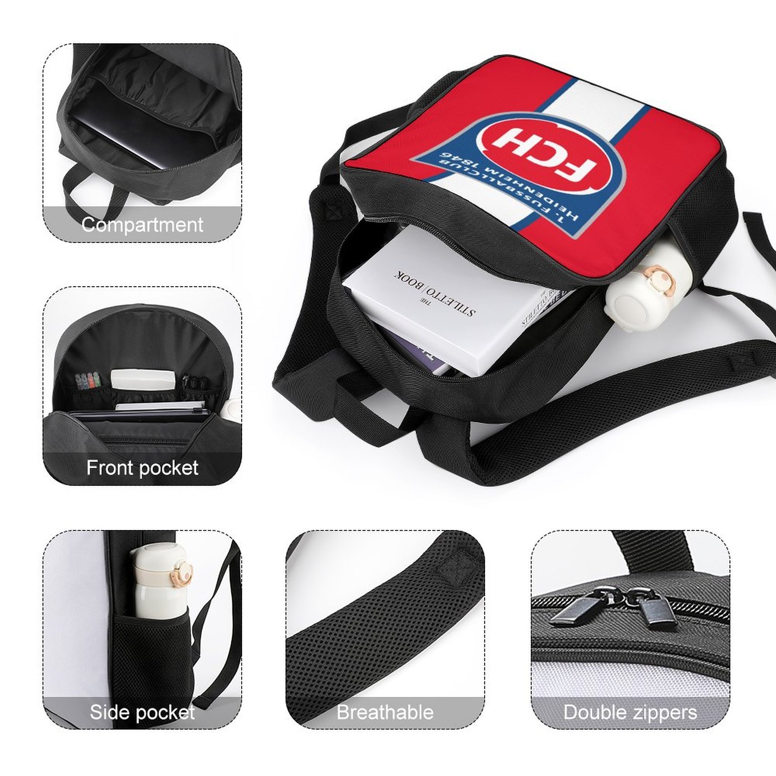 FC Heidenheim Kinderschultaschen Rucksäcke Für Jungen Und Mädchen FC Heidenheim Kinderschultaschen Rucksäcke Für Jungen Und Mädchen