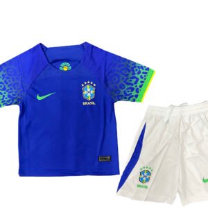 Brasilien Auswärtstrikot Kinder Minikit WM 2022 ( Aufdruck Dein Name )
