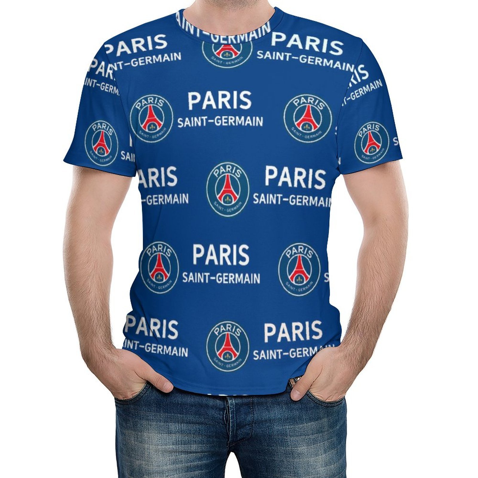 Paris Saint-Germain Unisex 3D Vollständig Druck Kurzarm T-Shirts Beiläufige Tee Tops Paris Saint-Germain Unisex 3D Vollständig Druck Kurzarm T-Shirts Beiläufige Tee Tops