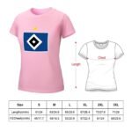 Hamburger SV Damen Kurzarm Rundhals T-Shirt Casual Sommer Tops