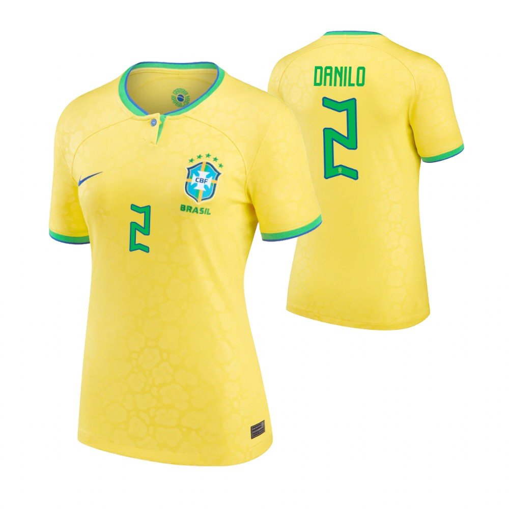 Frauen Brasilien Danilo 2 Home Trikot WM 2022 Frauen Brasilien Danilo 2 Home Trikot WM 2022