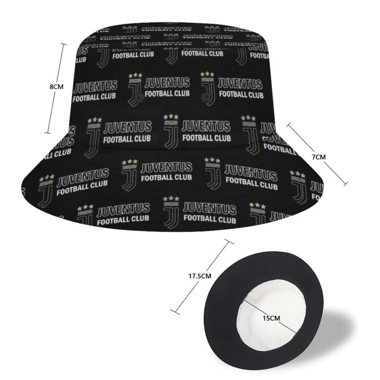 Juventus FC Karomuster Sommer Sonnenhut Reversible Bucket Hat