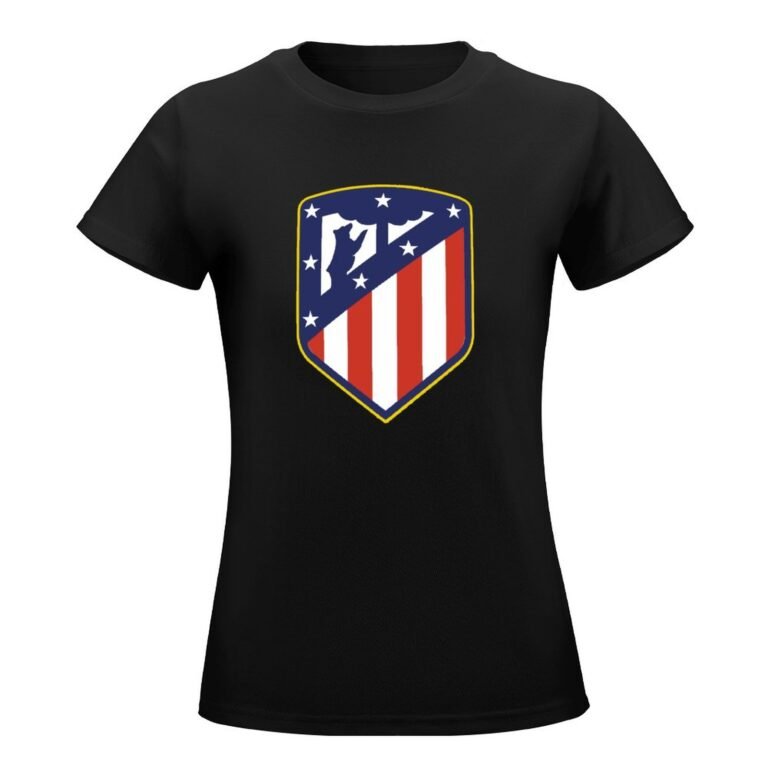 Atletico Madrid Damen Kurzarm Rundhals T-Shirt Casual Sommer Tops