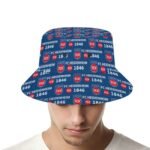 FC Heidenheim Karomuster Sommer Sonnenhut Reversible Bucket Hat