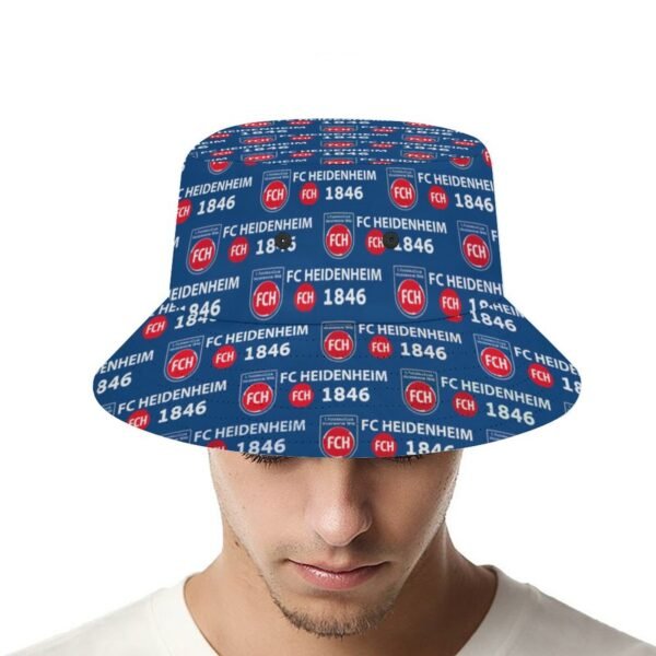 FC Heidenheim Karomuster Sommer Sonnenhut Reversible Bucket Hat