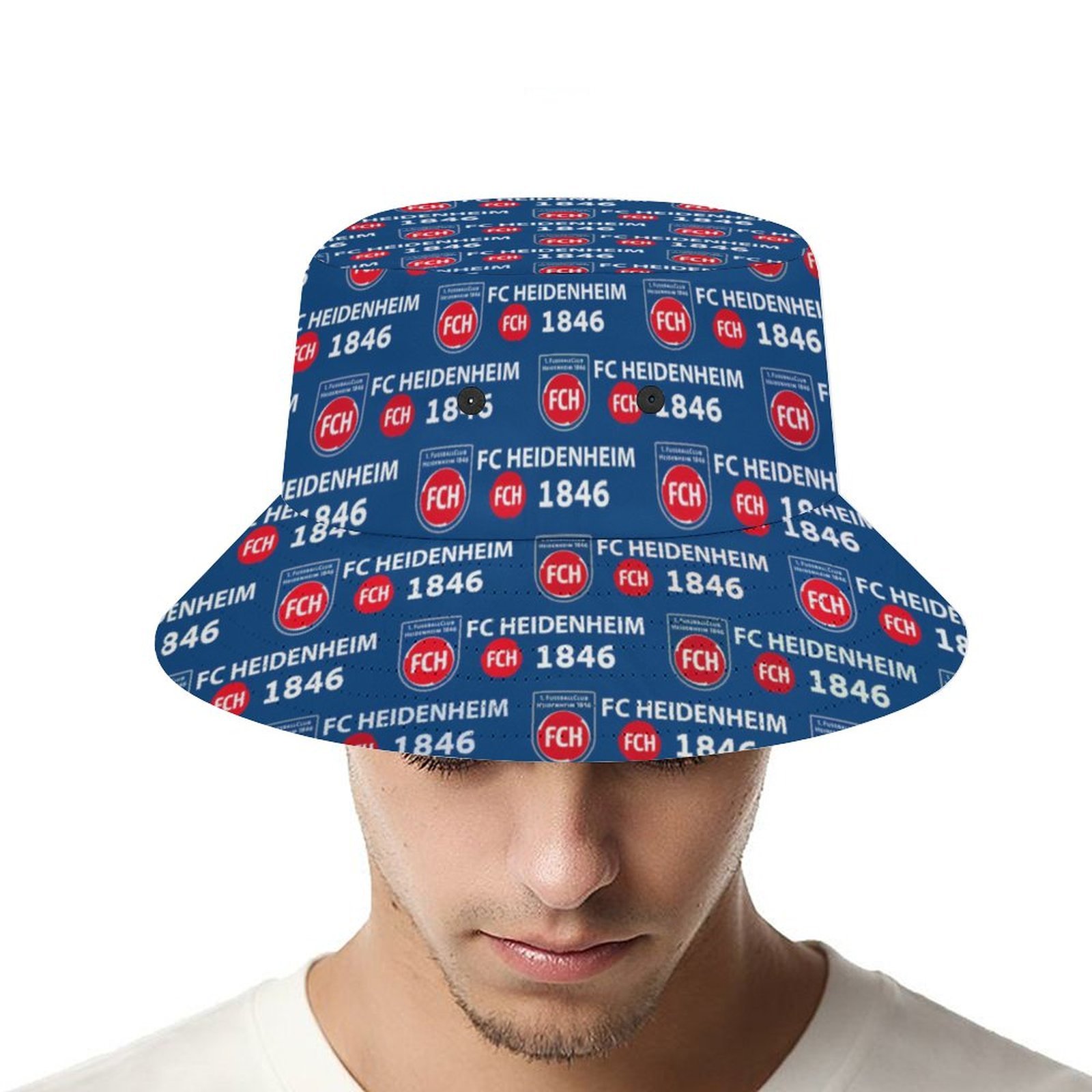 FC Heidenheim Karomuster Sommer Sonnenhut Reversible Bucket Hat FC Heidenheim Karomuster Sommer Sonnenhut Reversible Bucket Hat