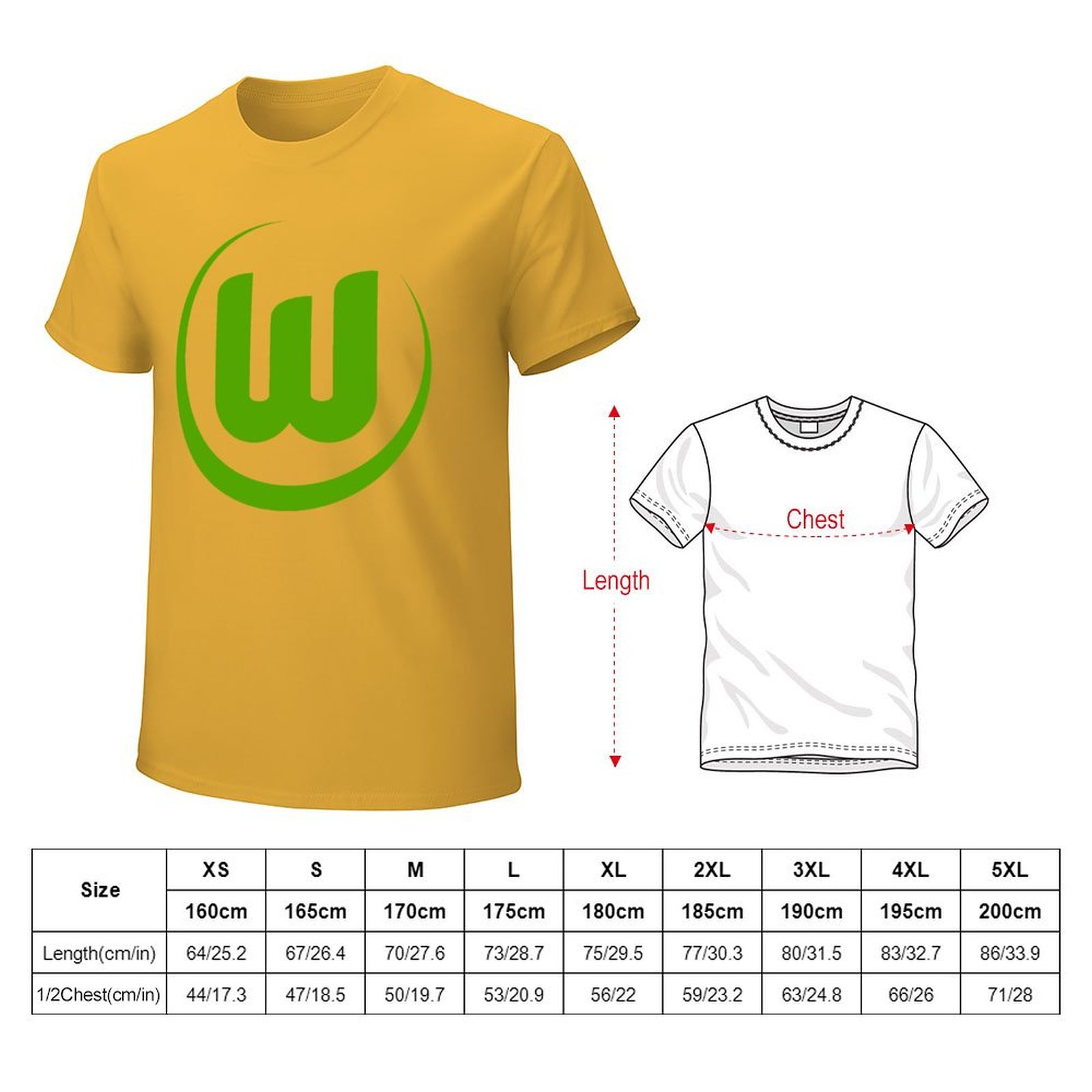 VfL Wolfsburg Core Stretch Slim Cneck Gildan Tee T-Shirt Herren VfL Wolfsburg Core Stretch Slim Cneck Gildan Tee T-Shirt Herren
