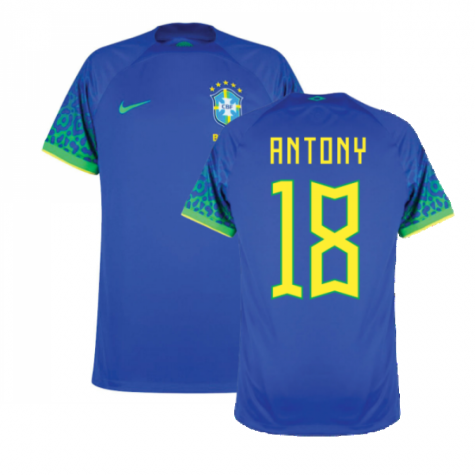 Brasilien Antony 18 Away Trikot WM 2022