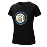Inter Mailand Damen Kurzarm Rundhals T-Shirt Casual Sommer Tops