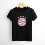 Bayern München Damen Kurzarm Rundhals T-Shirt Casual Sommer Tops