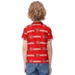 Arsenal Jungen Mädchen Kurzarm 3D-Druck T-Shirt Rundhals-Sommerhemd Tops