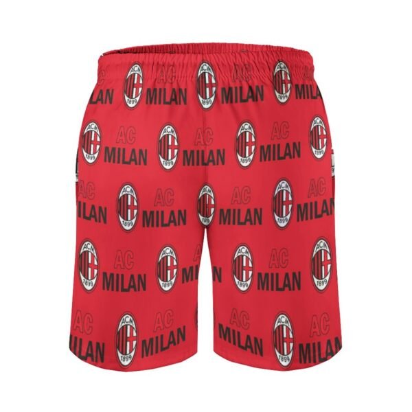AC Mailand Herren Badehose Schnelltrocknende Strandshorts Mit Tasche Kordelzug Shorts