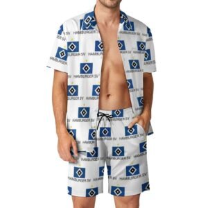 Hamburger SV Lässiges Strandbekleidungsset Kurzärmeliges Hemd Plus Strandhose