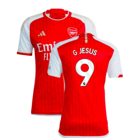 Arsenal Gabriel Jesus 9 Home Trikot 2023-2024 Arsenal Gabriel Jesus 9 Home Trikot 2023-2024