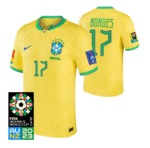 Brasilien Ary Borges 17 Home Trikot Herren WM 2023