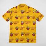 AS Rom Kurzärmelige Herrenhemden, Passform Sommer Kurzarm Casual Button-Down Hemden