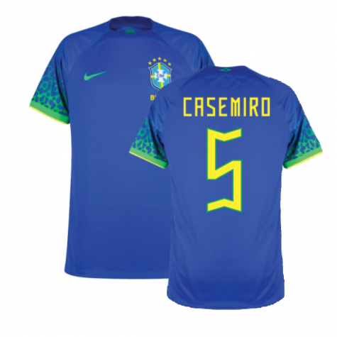 Brasilien Casemiro 5 Away Trikot WM 2022 Brasilien Casemiro 5 Away Trikot WM 2022