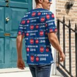 FC Heidenheim 3D Vollständig Druck Kurzarm T-Shirts Beiläufige Tee Tops