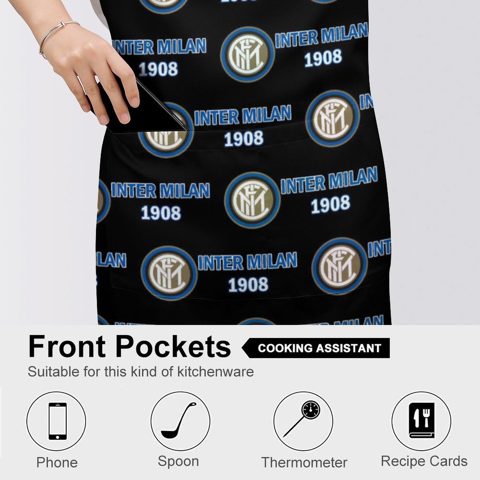Inter Mailand Wasserdichte Schürze Wasserdichte Schürze Mit Taschen Für Küchenfarbe Und Mehr. Inter Mailand Wasserdichte Schürze Wasserdichte Schürze Mit Taschen Für Küchenfarbe Und Mehr.