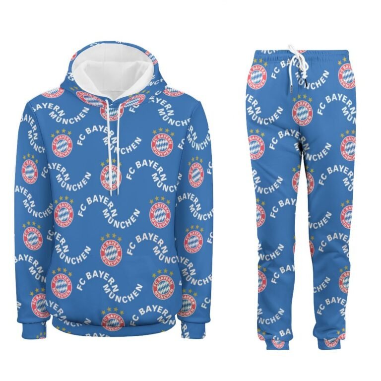 Bayern München Lässiges Sweatshirt-Set 2 Sätze Kapuzen-Sweatpants