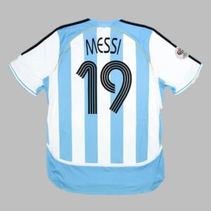 Argentinien Lionel Messi 19 Home Retro Trikot WM 2006