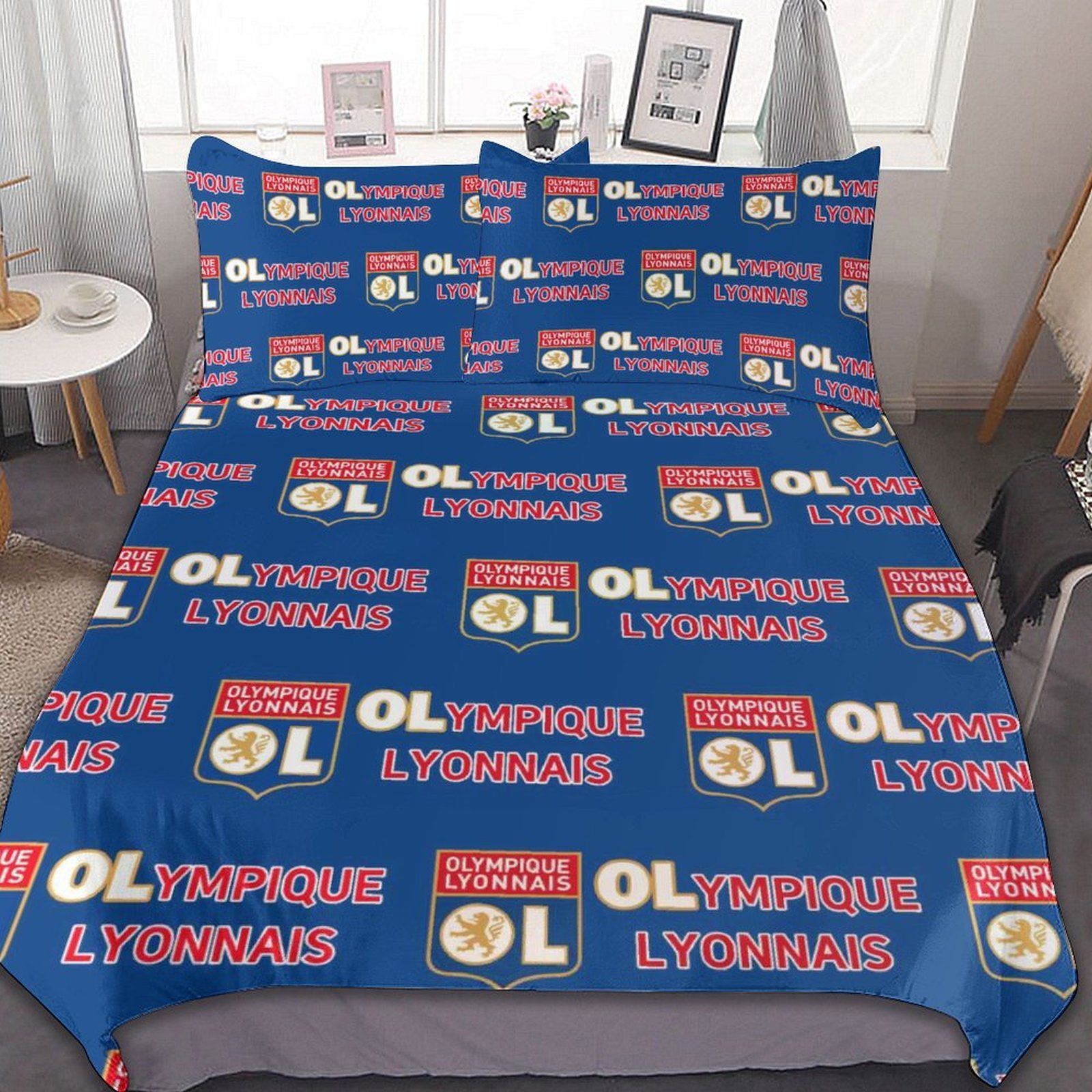 Olympique Lyonnais Bettwäscheset 3 Stück Kinder Erwachsene Steppdeckenbezug Steppdeckenbezug Multi Size Laken Set Olympique Lyonnais Bettwäscheset 3 Stück Kinder Erwachsene Steppdeckenbezug Steppdeckenbezug Multi Size Laken Set